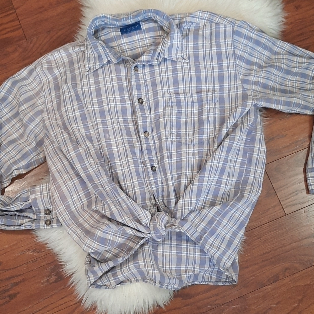 Towncraft Lavender Distressed Upcycled Flannel Shirt